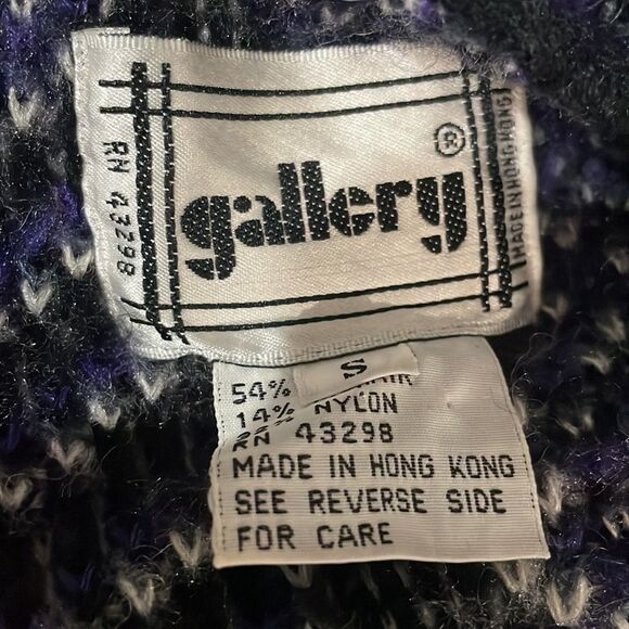 Vintage 1988 Gallery Women’s Chunky Mohair Blend Cardigan size S w/tag & receipt - Picture 8 of 10